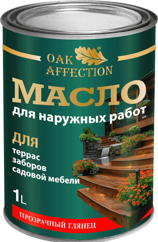 Масла для наружных работ по дереву 1000 мл oakaffection