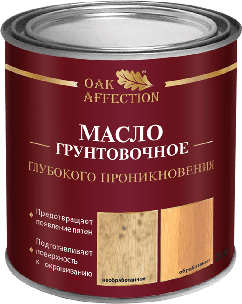 Масло грунтовочное для обработки дерева, 200 мл oakaffection